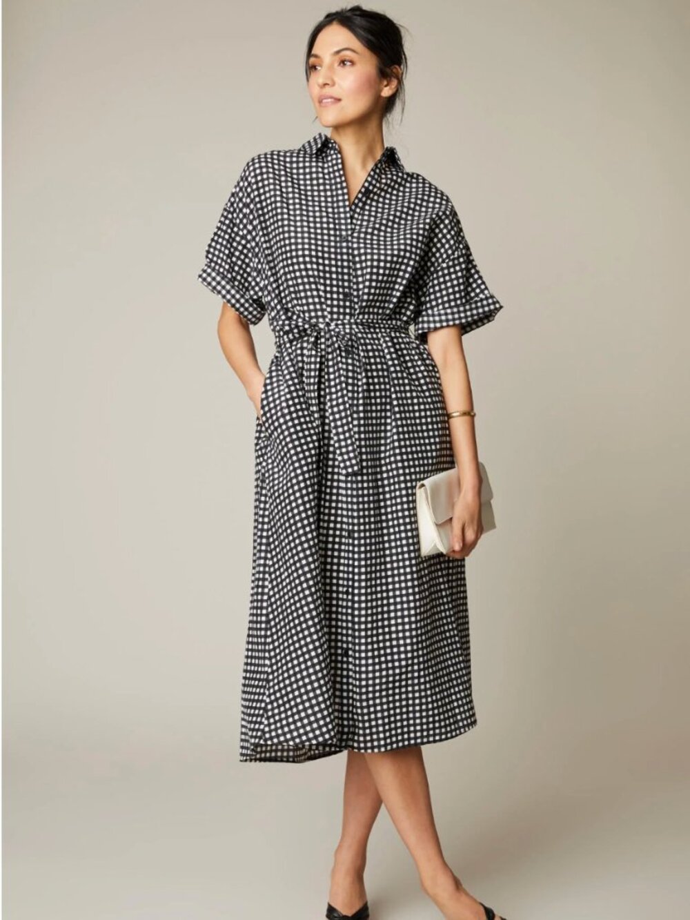 NEW Tucker NYC Sarah Shirt Dress Gingham Size S